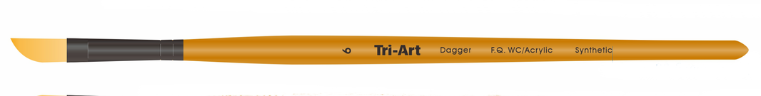 Tri-Art Artist Brushes - Short Synthetic - WC/Acryl - Dagger - 6 - Art Noise