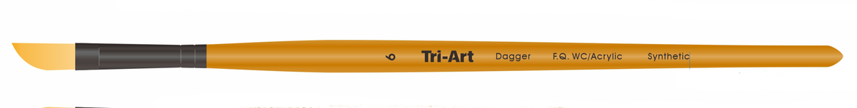 Tri-Art Artist Brushes - Short Synthetic - WC/Acryl - Dagger - 6