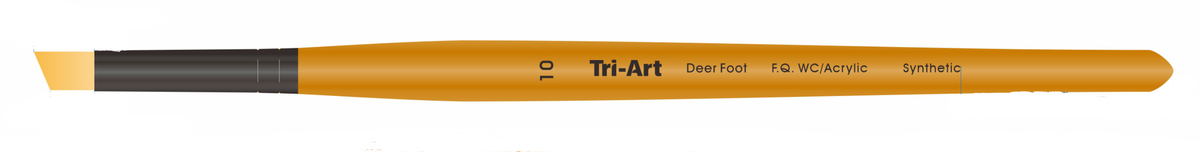 Tri-Art Artist Brushes - Short Synthetic - WC/Acryl - Deer Foot - 10
