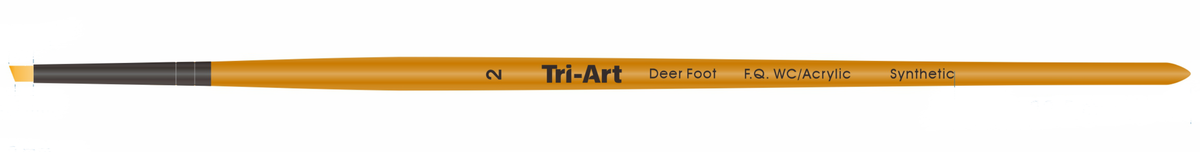 Tri-Art Artist Brushes - Short Synthetic - WC/Acryl - Deer Foot - 2