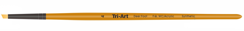 Tri-Art Artist Brushes - Short Synthetic - WC/Acryl - Deer Foot - 4 - Art Noise