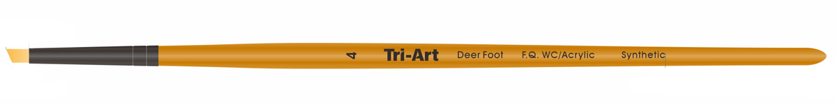 Tri-Art Artist Brushes - Short Synthetic - WC/Acryl - Deer Foot - 4