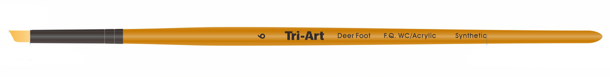 Tri-Art Artist Brushes - Short Synthetic - WC/Acryl - Deer Foot - 6