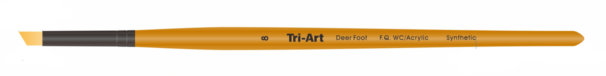 Tri-Art Artist Brushes - Short Synthetic - WC/Acryl - Deer Foot - 8