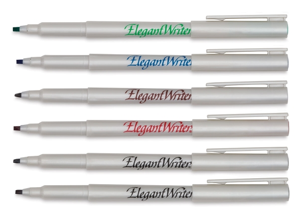 Speedball - Elegant Writer® 6 Pen Broad Carded Assorted Colors (4548318953559)