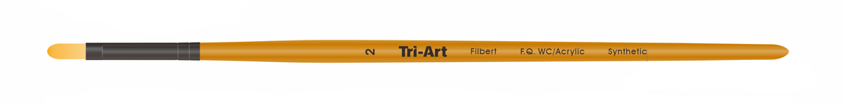 Tri-Art Artist Brushes - Short Synthetic - WC/Acryl - Filbert - 2