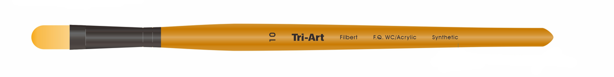 Tri-Art Artist Brushes - Short Synthetic - WC/Acryl - Filbert - 10