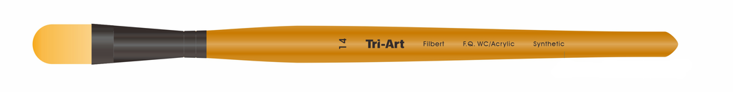 Tri-Art Artist Brushes - Short Synthetic - WC/Acryl - Filbert - 14 - Art Noise