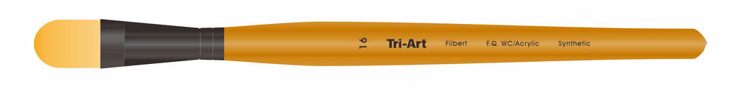 Tri-Art Artist Brushes - Short Synthetic - WC/Acryl - Filbert - 16 - Art Noise