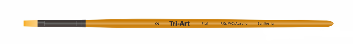 Tri-Art Artist Brushes - Short Synthetic - WC/Acryl - Flat - 2