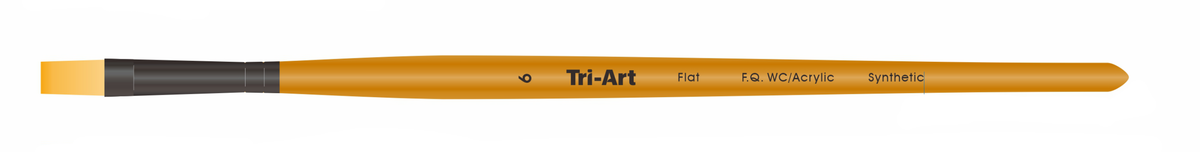 Tri-Art Artist Brushes - Short Synthetic - WC/Acryl - Flat - 6