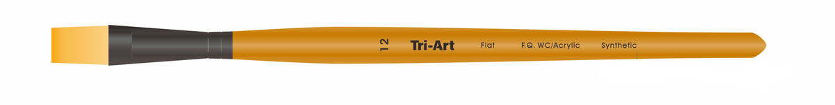 Tri-Art Artist Brushes - Short Synthetic - WC/Acryl - Flat - 12