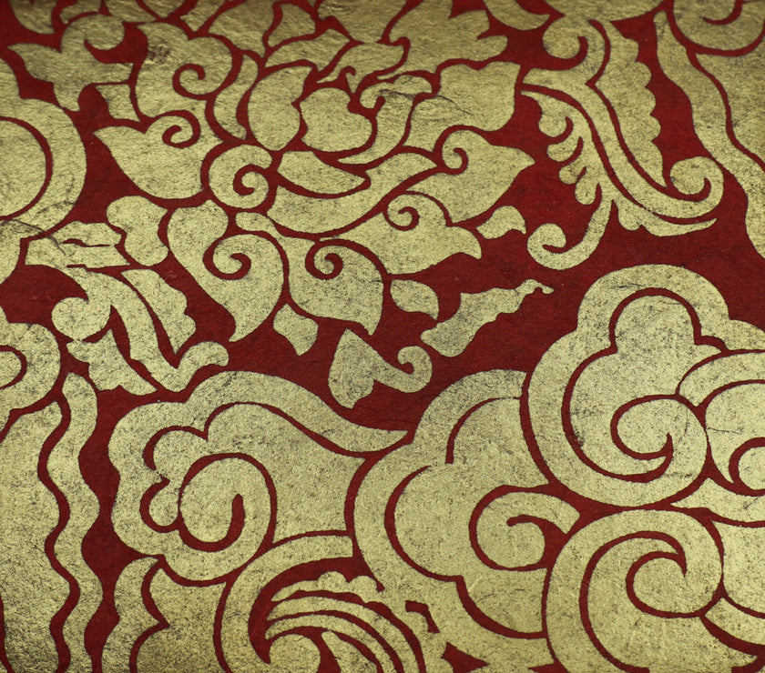 Tibetan Paper & Handicraft - Tibetan Lokta Paper - Pema Tingba Lotus Print - Art Noise