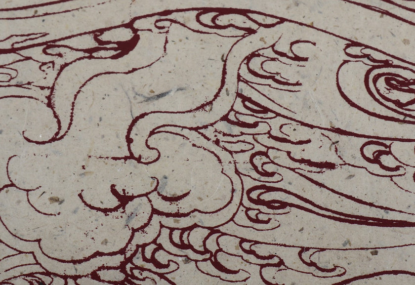 Tibetan Paper & Handicraft - Himalayan Lokta Paper - Wave print - 20x30" - Art Noise