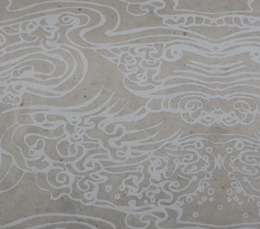 Tibetan Paper & Handicraft - Himalayan Lokta Paper - Wave print - 20x30" - Art Noise