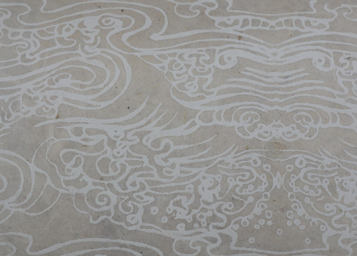 Tibetan Paper &amp; Handicraft - Himalayan Lokta Paper - Wave print - 20x30&quot;