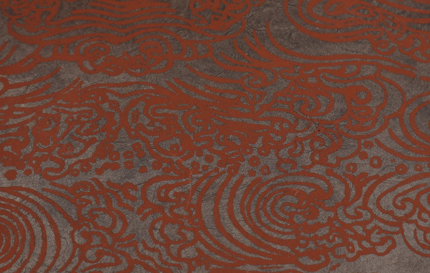 Tibetan Paper & Handicraft - Himalayan Lokta Paper - Wave print - 20x30" - Art Noise