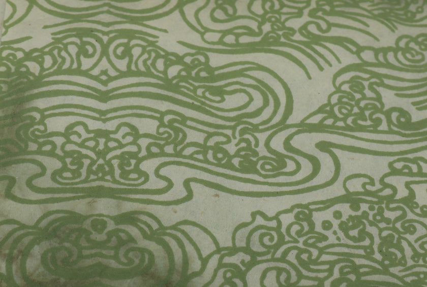 Tibetan Paper & Handicraft - Himalayan Lokta Paper - Wave print - 20x30" - Art Noise
