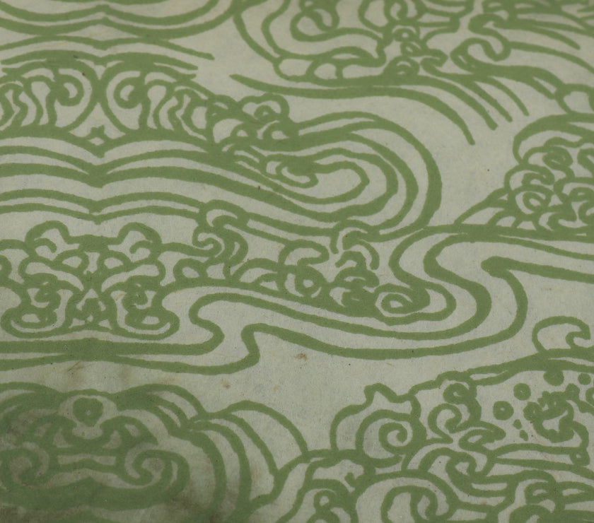 Tibetan Paper & Handicraft - Himalayan Lokta Paper - Wave print - 20x30" - Art Noise