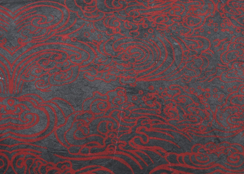 Tibetan Paper & Handicraft - Himalayan Lokta Paper - Wave print - 20x30" - Art Noise