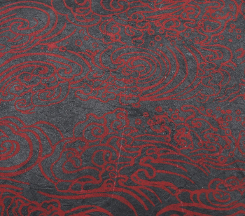 Tibetan Paper & Handicraft - Himalayan Lokta Paper - Wave print - 20x30" - Art Noise