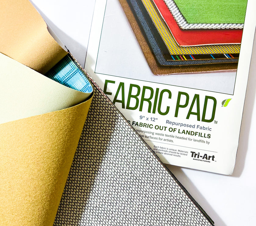 Tri-Art re/purposed Fabric Pad - Art Noise