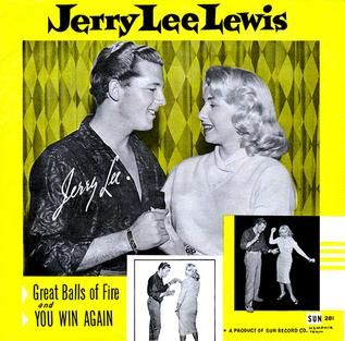 JERRY LEE LEWIS GREAT BALLS OF FIRE/YOU WIN AGAIN 7" - Art Noise