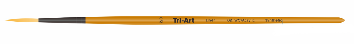 Tri-Art Artist Brushes - Short Synthetic - WC/Acryl - Liner - 2/0