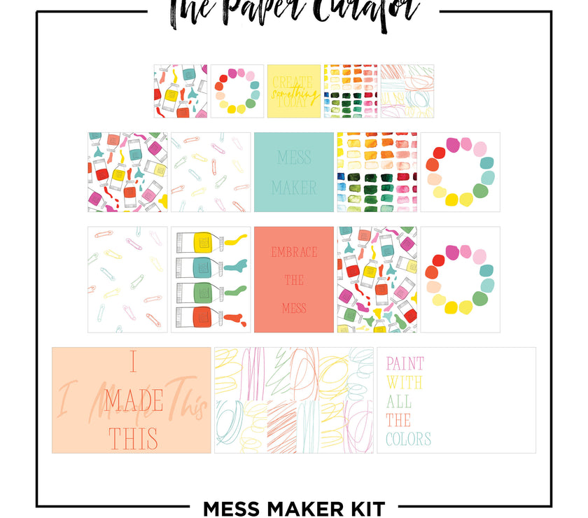 The Paper Curator - Mess Maker Scrapbook Kit - Art Noise