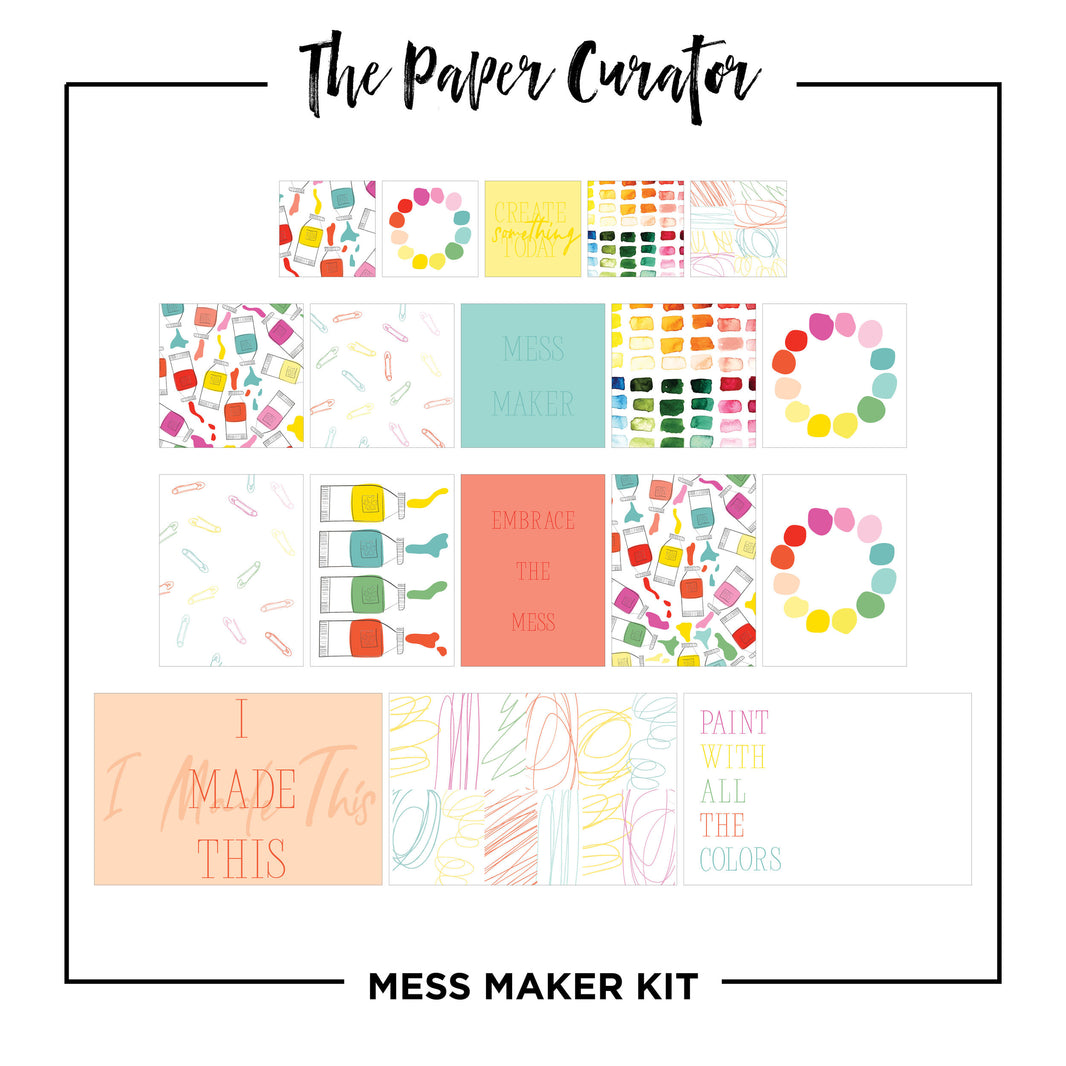 The Paper Curator - Mess Maker Scrapbook Kit - Art Noise