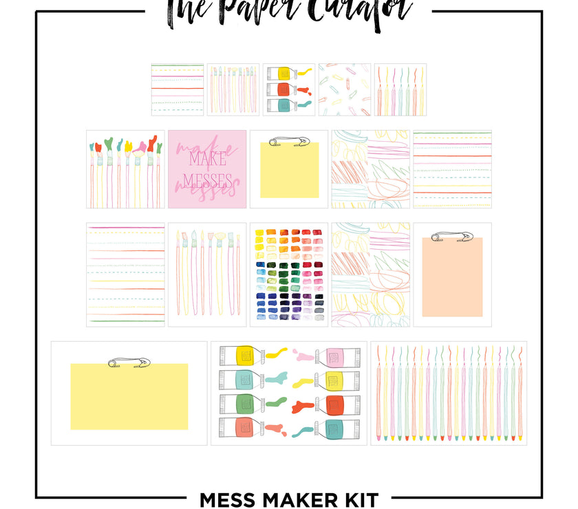 The Paper Curator - Mess Maker Scrapbook Kit - Art Noise