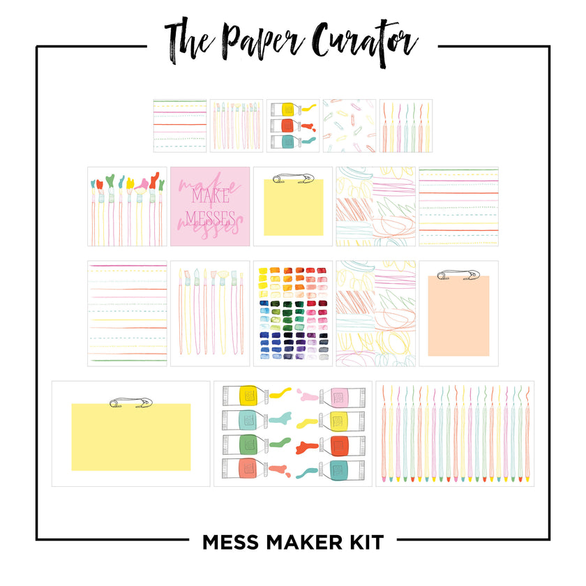 The Paper Curator - Mess Maker Scrapbook Kit - Art Noise