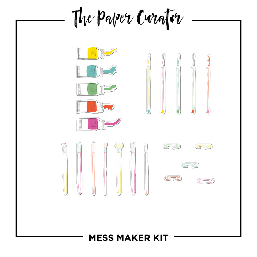 The Paper Curator - Mess Maker Scrapbook Kit - Art Noise