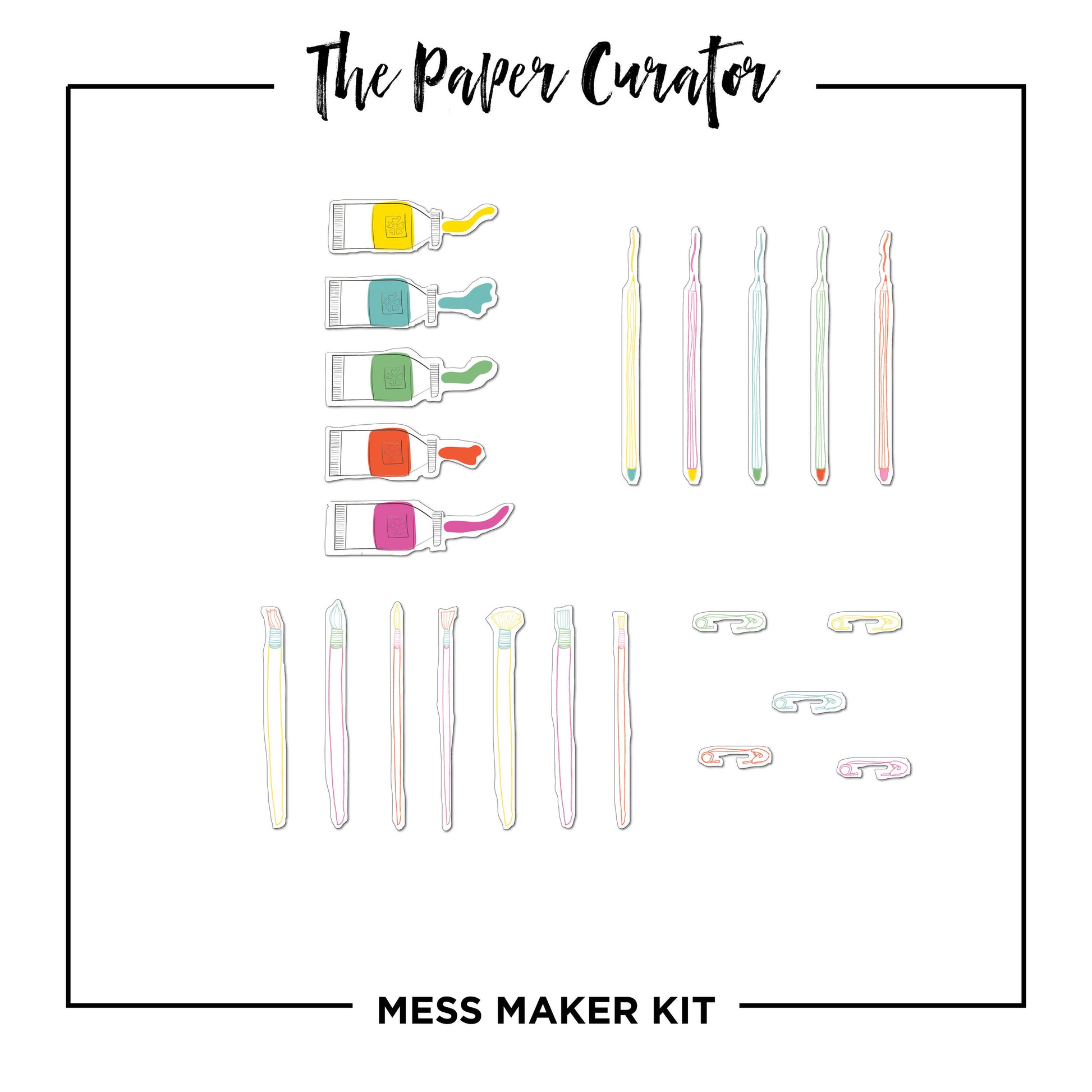 The Paper Curator - Mess Maker Scrapbook Kit - Art Noise