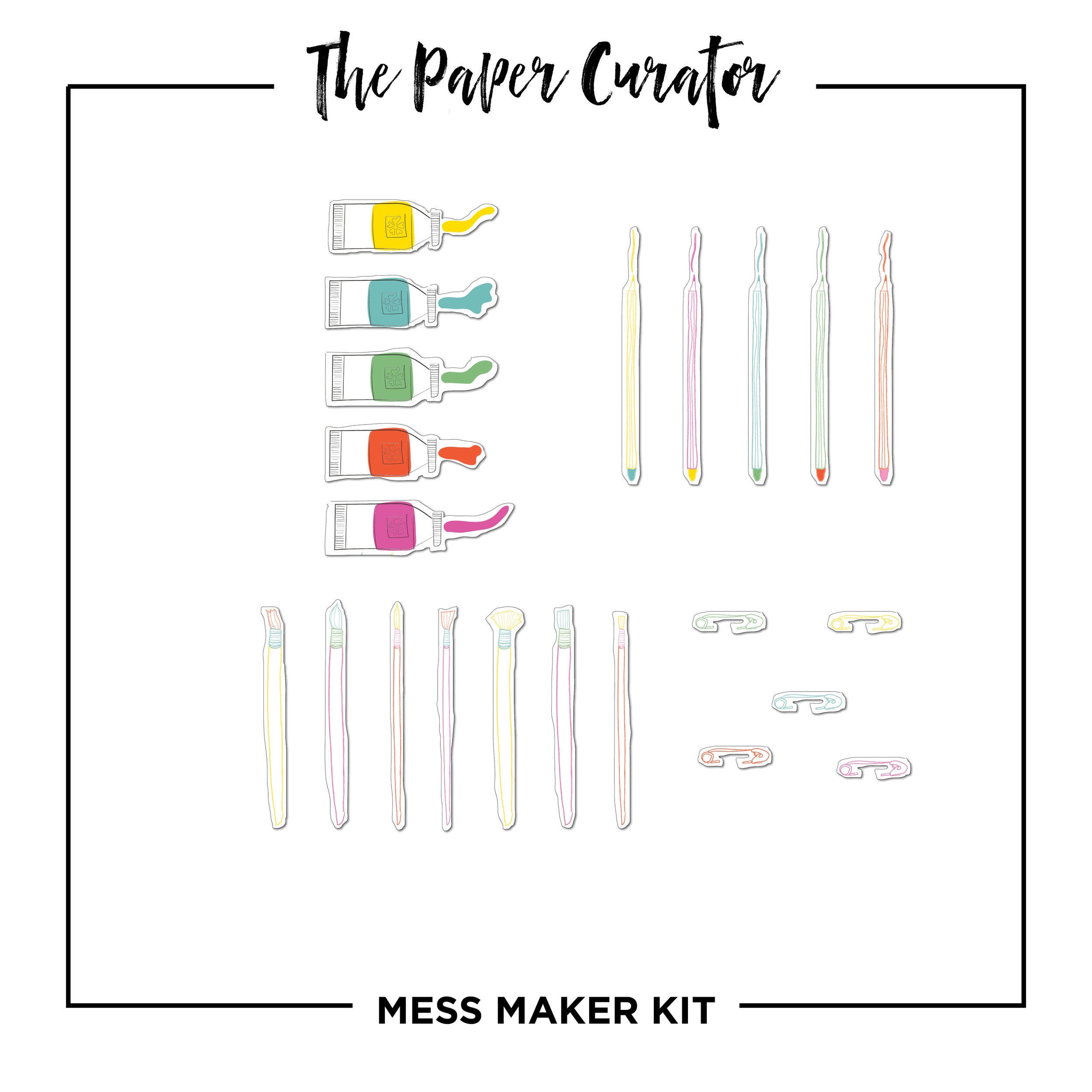 The Paper Curator - Mess Maker Scrapbook Kit - Art Noise