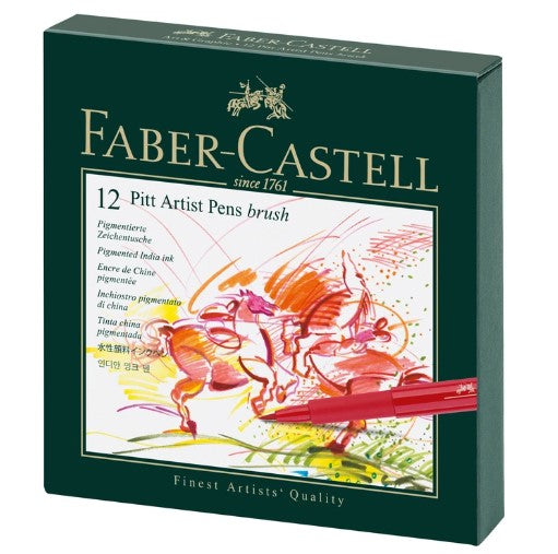 Faber-Castell - Pitt Artist Pen - Brush tip - studio box of 12 (4438873145431)