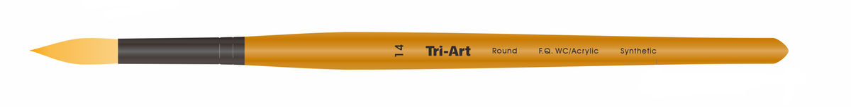Tri-Art Artist Brushes - Short Synthetic - WC/Acryl - Round - 14
