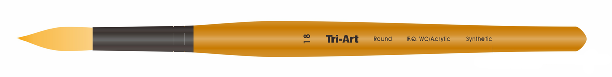 Tri-Art Artist Brushes - Short Synthetic - WC/Acryl - Round - 18