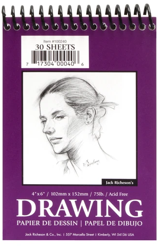 Jack Richeson Drawing Pad 75lb - 30 Sheet - Multiple Sizes (4437198569559)