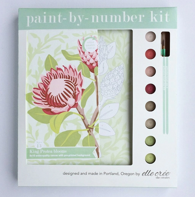 King Protea Blooms Paint-by-Number Kit