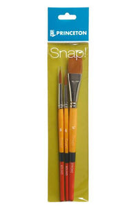 Princeton - Snap! Gold Taklon - Short Handle - Set of 3 - Art Noise