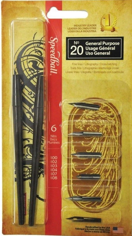 Speedball - Dip Pen Nib and Pen Holder Set - Art Noise