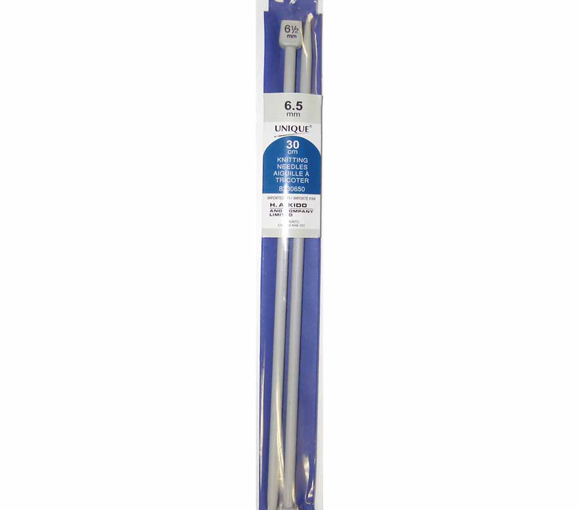 Unique - KNITTING Single Point Knitting Needles 30cm (12″) Plastic - 6.5mm/US 10.5 - Art Noise