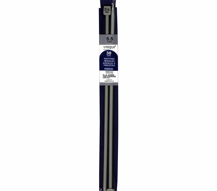 Unique - KNITTING Single Point Knitting Needles 30cm (12″) Plastic - 5.5mm/US 9 - Art Noise