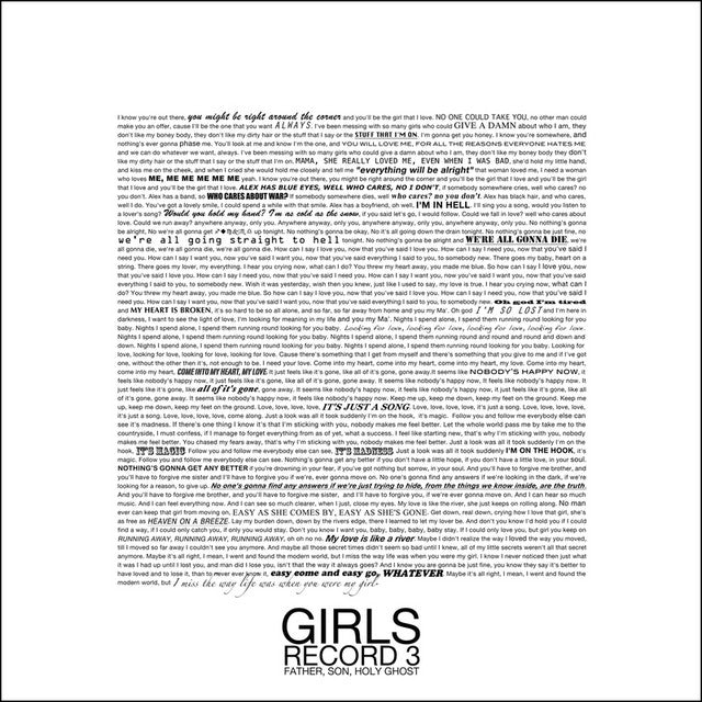 GIRLS - RECORD 3: FATHER SON HOLY GHOST (2LP)