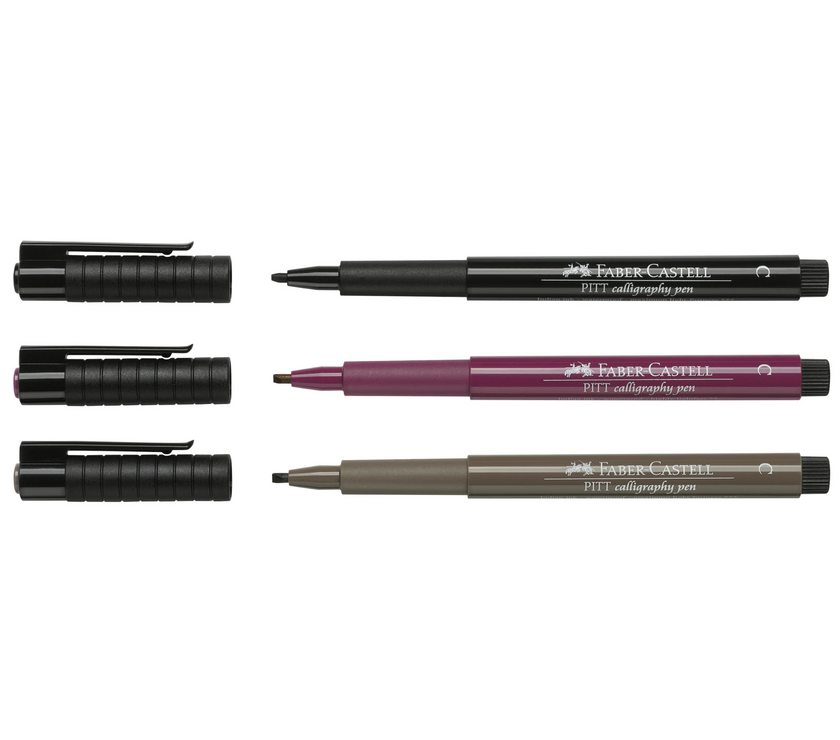 Faber-Castell - Pitt Artist Pen - Calligraphy Chisel tip - Individual Marker - Art Noise
