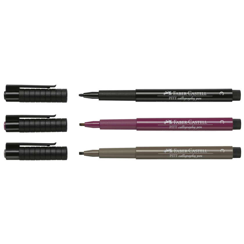 Faber-Castell - Pitt Artist Pen - Calligraphy Chisel tip - Individual Marker - Art Noise