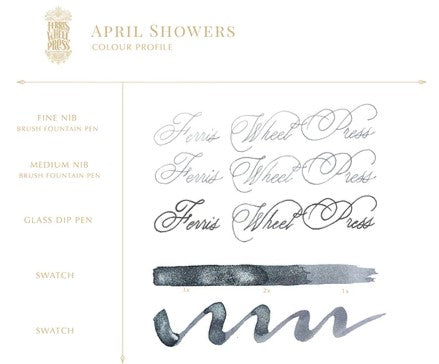 Ferris Wheel Press - 38ml Fountain Pen Ink - April Showers - Art Noise