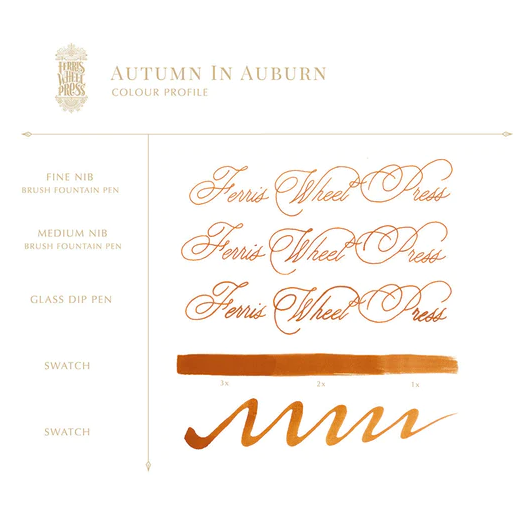 Ferris Wheel Press - 38ml Fountain Pen Ink - Autumn in Auburn - Art Noise