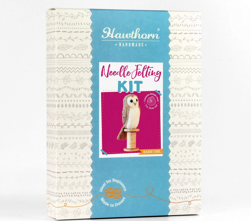 Hawthorn Handmade - Barn Owl Needle Felting Kit - Art Noise